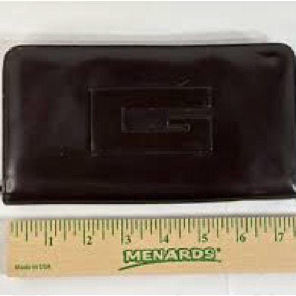 GUCCI Marmont Long Wallet G Motif Black 7 inch Glossy Black Clutch Tom Ford Era - Picture 9 of 11